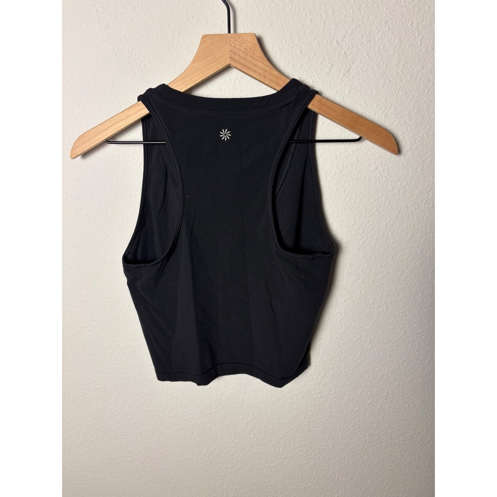 Athleta Shanti Cropped Tank Black Racerback Top Small - Picture 4 of 4